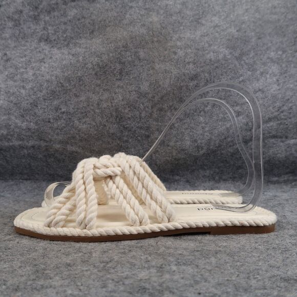 Abound Shoes Womens 5 Sandal Slides Flat Casual Rope Knot Straps White Slip On - Picture 4 of 13